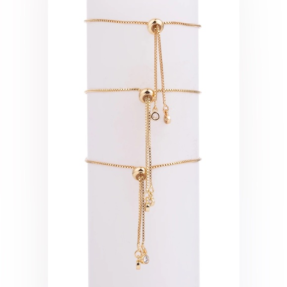 💧 EYE CANDY- Infinite Lotus Hamsa Gold Plated Multi Layer Bracelet Set, NWT - Picture 2 of 4